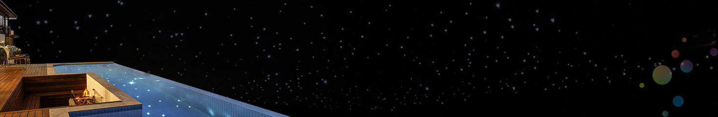 StarEFX star lit pool showcasing stunning fiber optic pool lighting