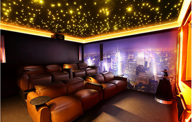 StarEFX acoustic ceiling with yellow starlights