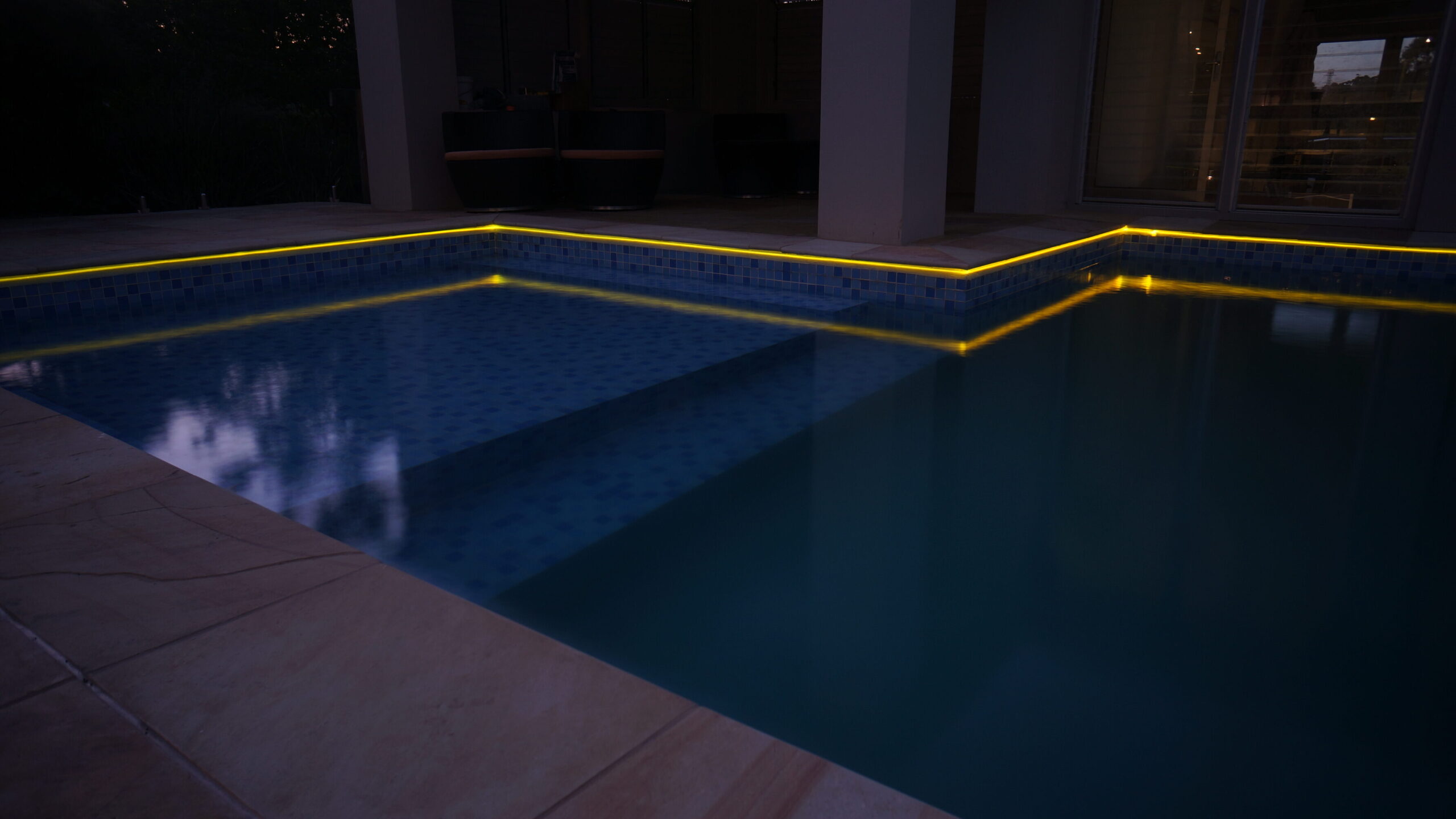 pool strip light yellow