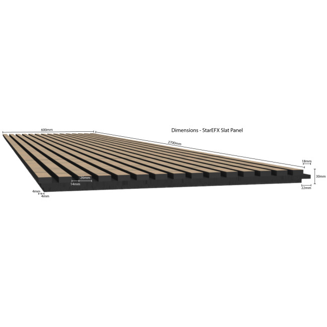 StarEFX Slat Panel Dimension
