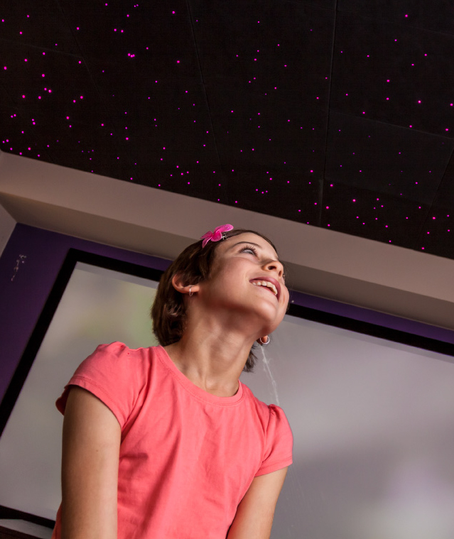 Child Underneath Starlights sensroy lighting