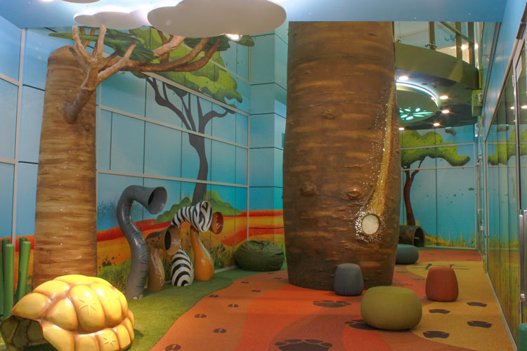 Monash Children's Hospital Sensory Room with Interactive Papa Tree Monash Children's Hospital sensory room featuring a Papa tree with an interactive shooting star display