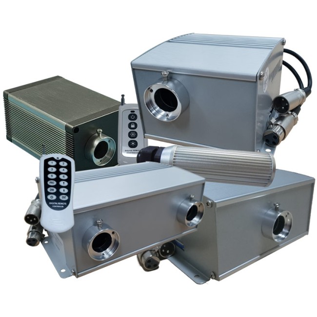 LED illuminators with remotes, showcasing the versatility of LightEFX's lighting solutions
