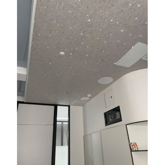 a ceiling with lights on it